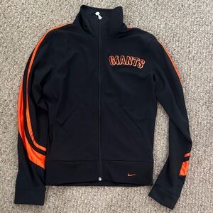 Nike Black and Orange Giants Jacket